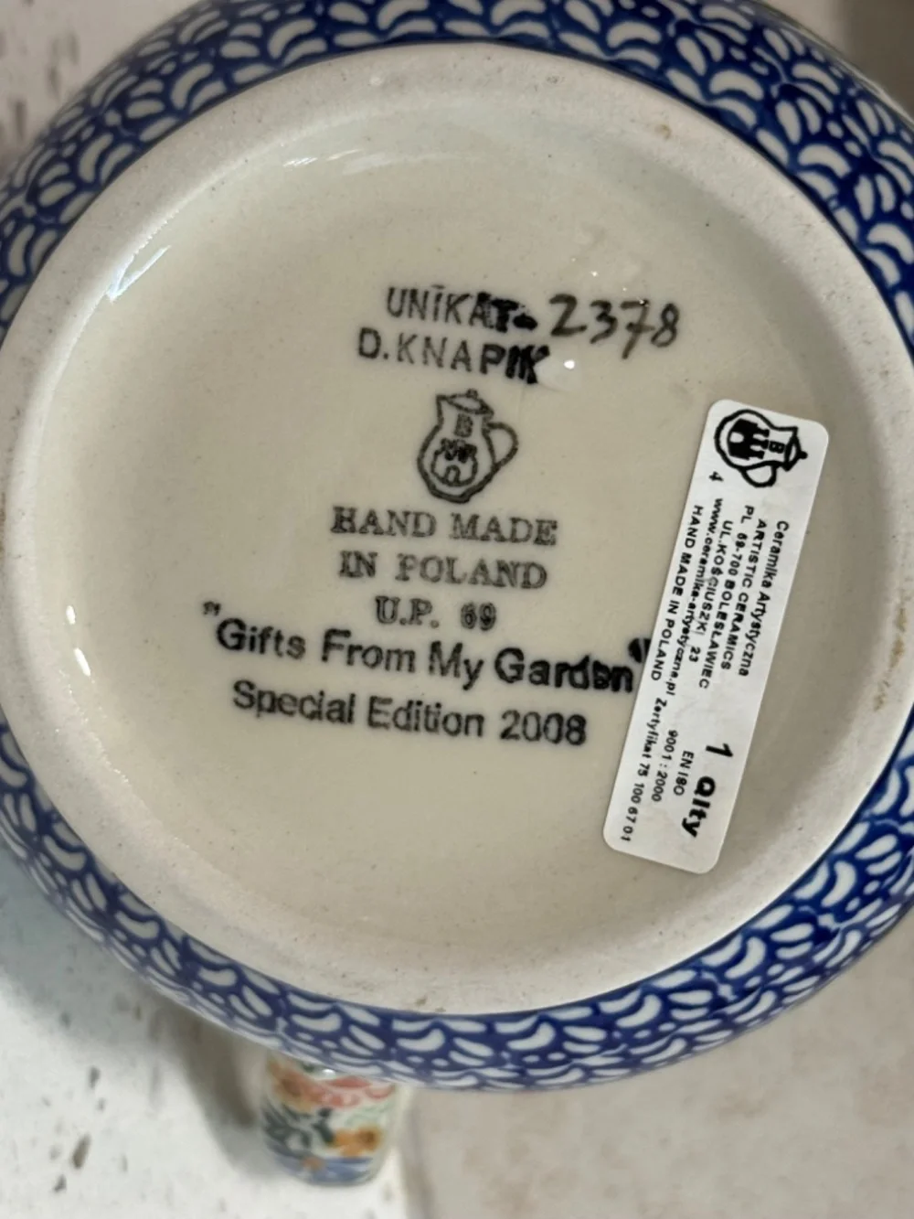 Unikat Polish Pottery Special Edition Pitcher